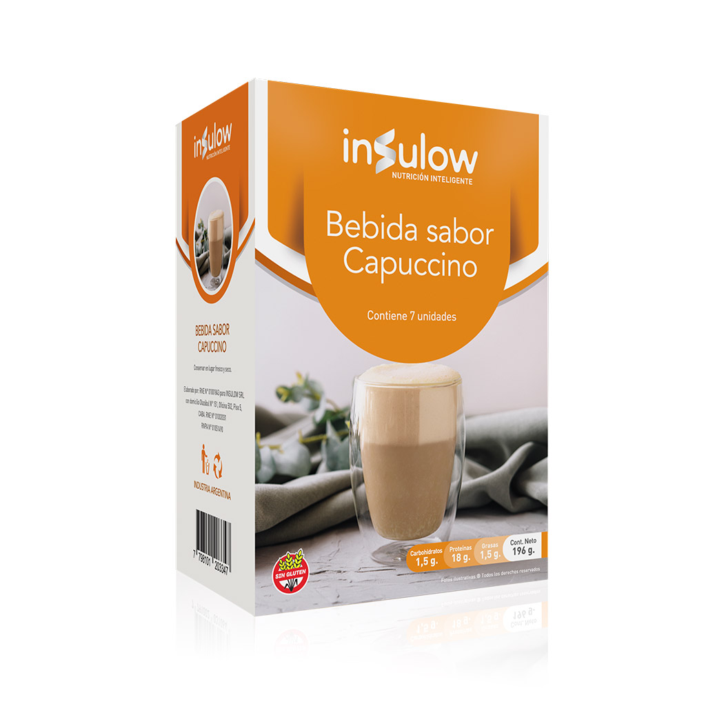 PROTEÍNA INSULOW BEBIDA SABOR CAPUCCINO 