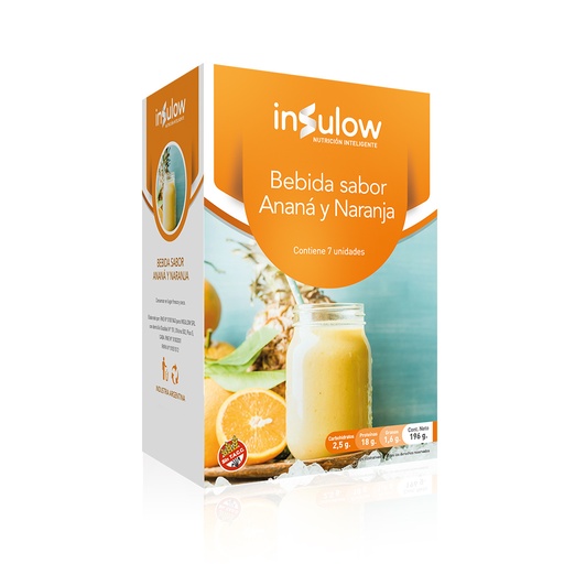 [ILBDAN007] PROTEÍNA INSULOW BEBIDA SABOR ANANÁ Y NARANJA 