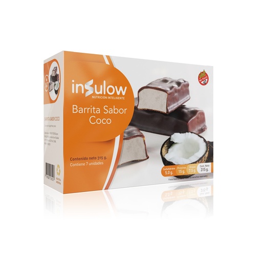 [ILBPCO007] 7 BARRAS DE PROTEÍNA SABOR COCO INSULOW